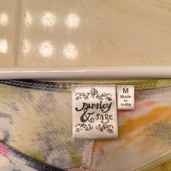 Parsley and Sage Colorful Abstract Print Women's Top M - Picture 2 of 4